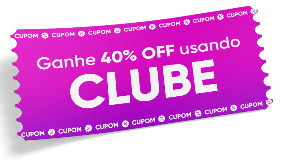 Ganhe 40% OFF usando o cupom CLUBE